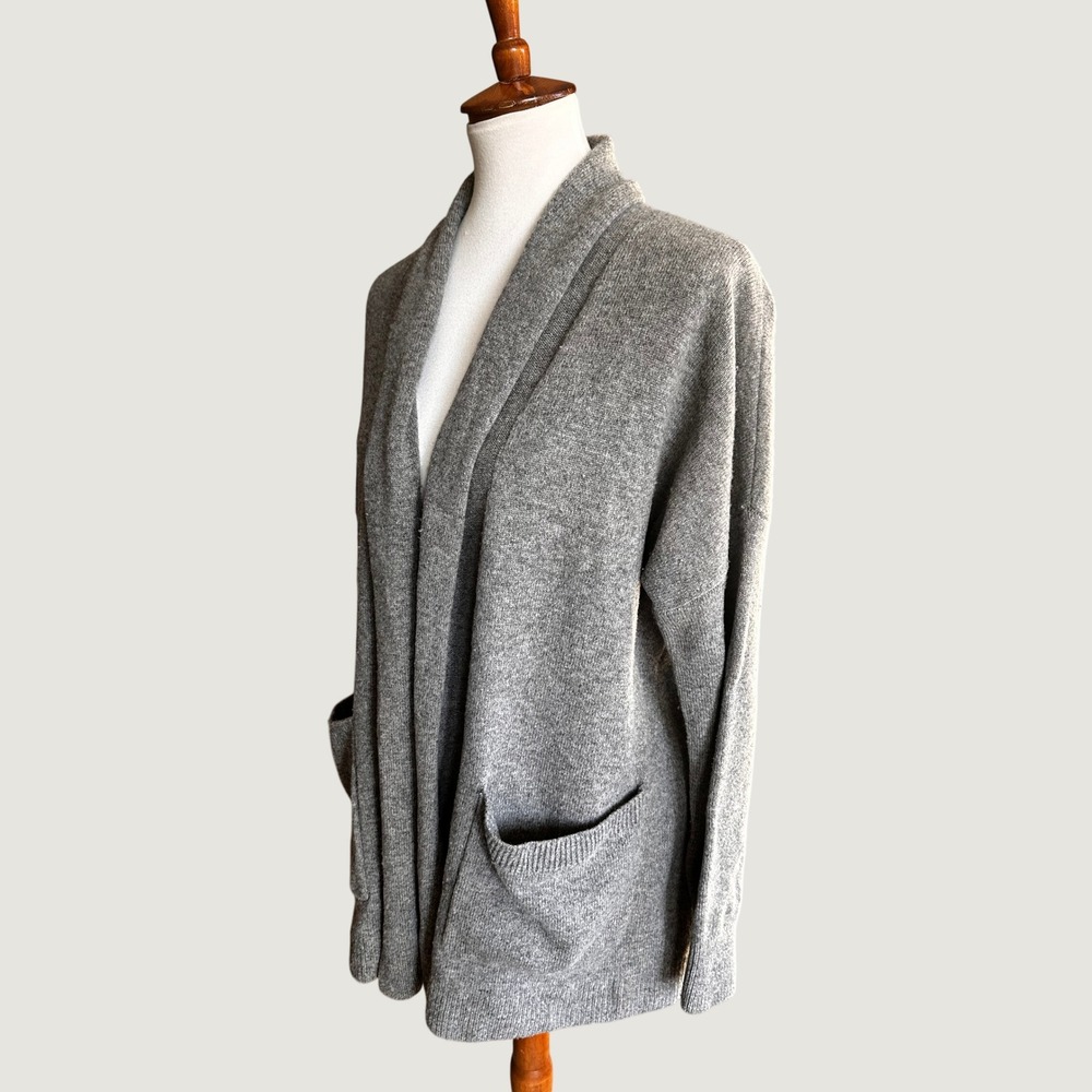 Reformation Cardigan Women XS Eleonora Wool Knit Minimalist Grey Quiet Luxury